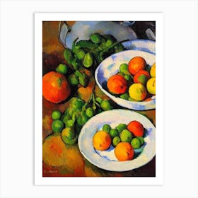 Peas 3 Cezanne Style vegetable Art Print