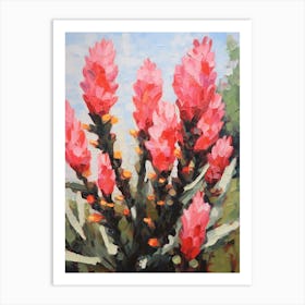 Cactus Painting Austrocylindropuntia Subulata 4 Art Print