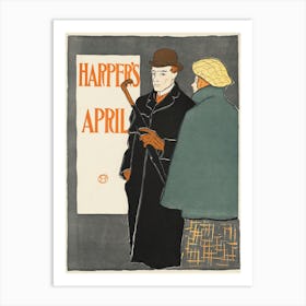 Harper's April, Edward Penfield 1 Art Print