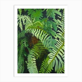 Lace Fern Cézanne Style Art Print