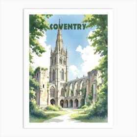 Coventry Retro Vintage Travel V 01 Art Print