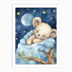 Baby Koala 1 Sleeping In The Clouds Art Print