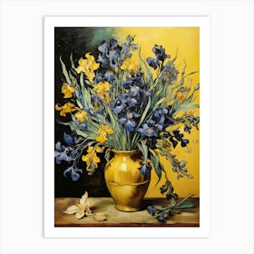 Irises In A Vase art print 3 Art Print