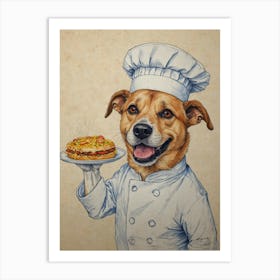 Chef Dog 5 Art Print