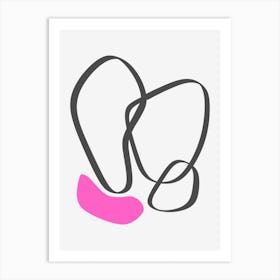 Minimalist Art Pink And Grey Art Print