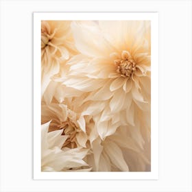 Boho Dried Flowers Dahlia 3 Art Print