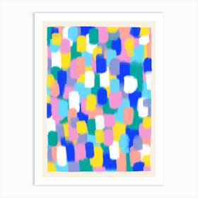 Colourful Abstract Splodges Art Print