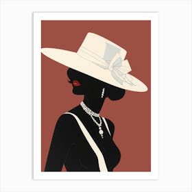 Hat And Pearls Art Print