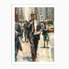 Businessmen In New York City Art Print