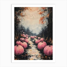 Pink Pumpkins 4 Art Print