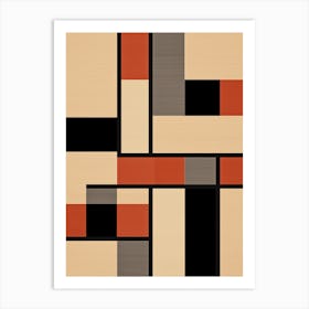 Metropolis Mosaic: Mid-Century Urban Geometry Art Print