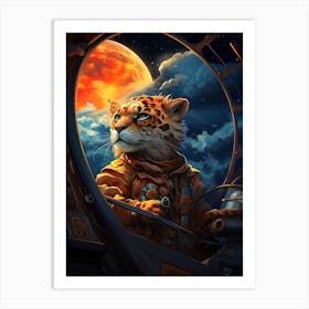 Space Leopard Art Print