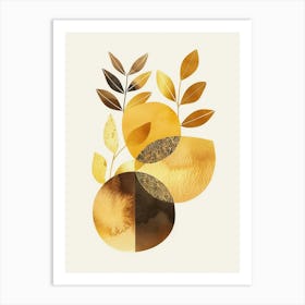 Golden Leaves 9 Art Print