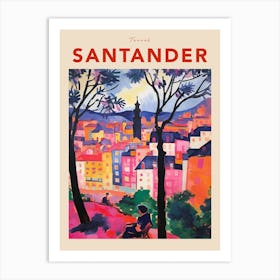 Santander Spain 6 Fauvist Travel Poster Art Print