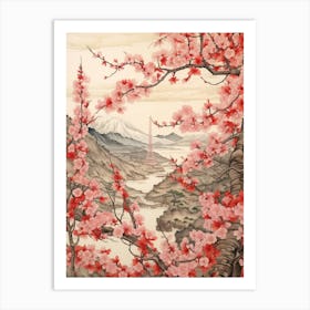 Cherry Blossom Detailed Illustration 1 Art Print