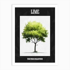 Lime Tree Pixel Illustration 3 Poster Art Print