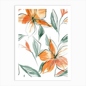 Orange Flowers 18 Art Print