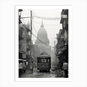Kolkata, India, Black And White Old Photo 1 Art Print