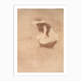 Femme Qui Se Peigne, La Coiffure, Henri de Toulouse-Lautrec Art Print