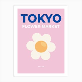 Flower Market Tokyo Japan Pink Art Print