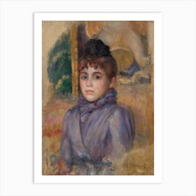 Portrait Of A Young Woman, Pierre Auguste Renoir Art Print