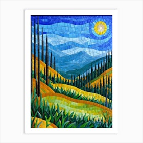 Landscape Mosaic Art Art Print