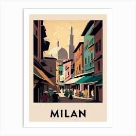 Milan 2 Vintage Travel Poster Art Print