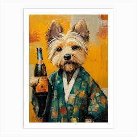 Dog In Bathrobe 7 Art Print