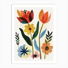 Painted Florals Tulip 3 Art Print