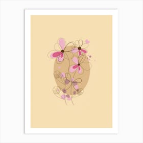 Pink Flowers 6 Art Print