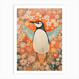 Penguin 3 Detailed Bird Painting Art Print