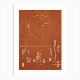 Sun Over The Desert 2 Art Print