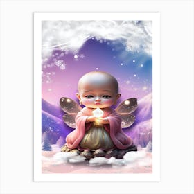 Christmas Buddha Art Print