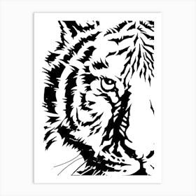 Tiger Face Art Print