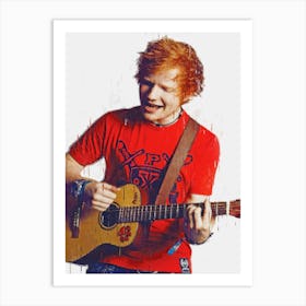 Ed Sheeran Singer Painted Art Print