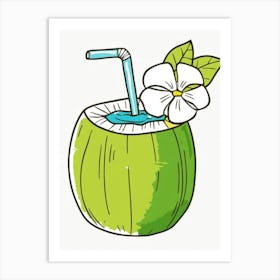 Coconut Drink 3 Art Print