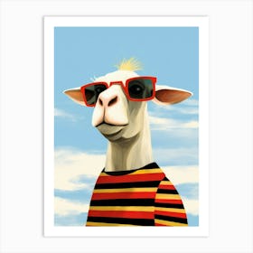 Little Goat 3 Wearing Sunglasses Art Print