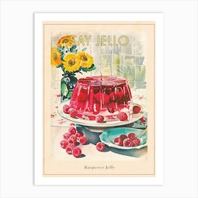 Rasperry Jelly Vintage Cookbook Illustration 2 Poster Art Print