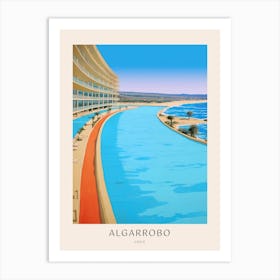 Algarrobo Chile Midcentury Modern Pool Poster Art Print