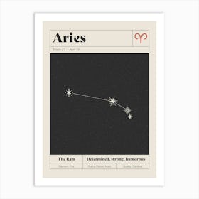 Aries Constellation Art Print