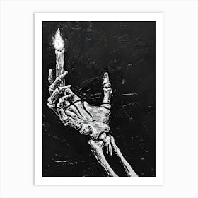 Skeleton Hand Art Print