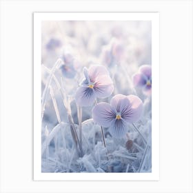 Frosty Botanical Viola 1 Art Print