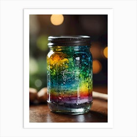 Rainbow Jar Art Print