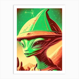 Extraterrestrial 2 Vintage Sketch Space Art Print