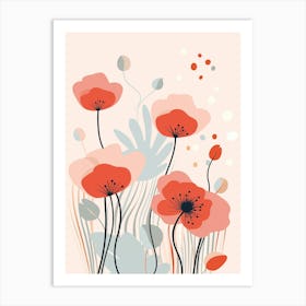 Poppy Flower Wall Décor Print Art Print