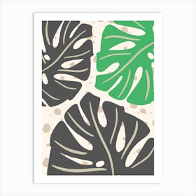 Monstera Leaves 1 Art Print