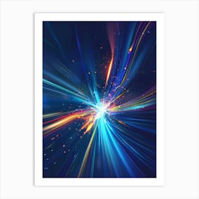 Abstract Light Burst Art Print