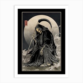 Grim Reaper Dead Tired Art Print