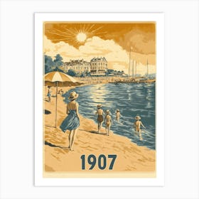 Aihrgdesign A Vintage Poster Of A Seaside Resort In 1907 With Afc3e70a B303 47f8 93a6 F5477ba7a3fb 3 Art Print