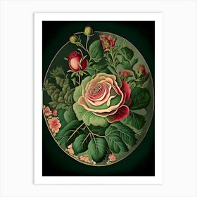 Rose Wildflower Vintage Botanical 2 Art Print